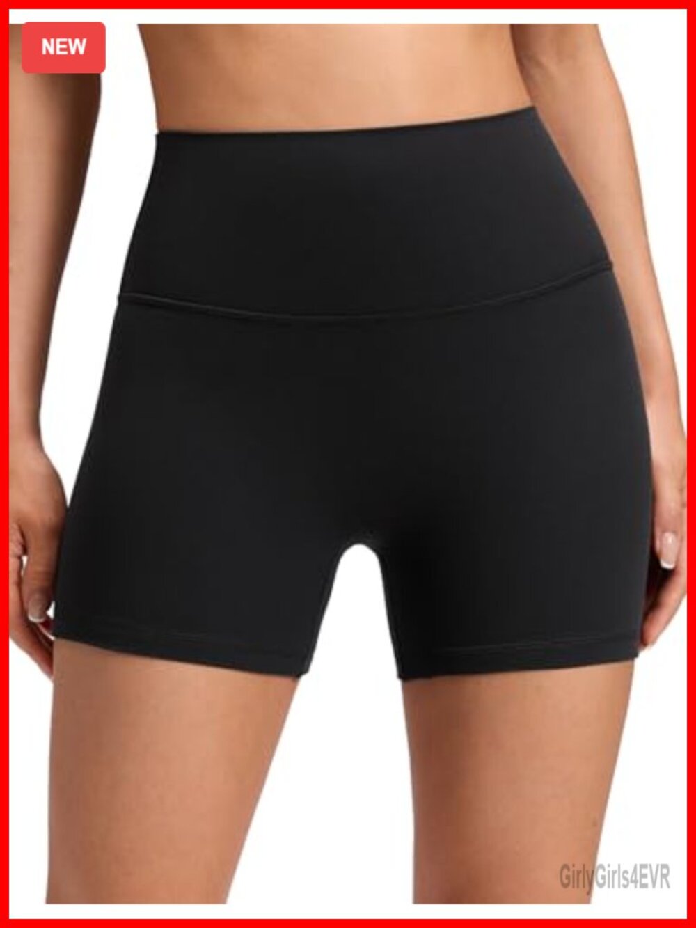 High Rise Biker Shorts 4 Inch No Front Seam Seamless Waistband Yoga Lounge